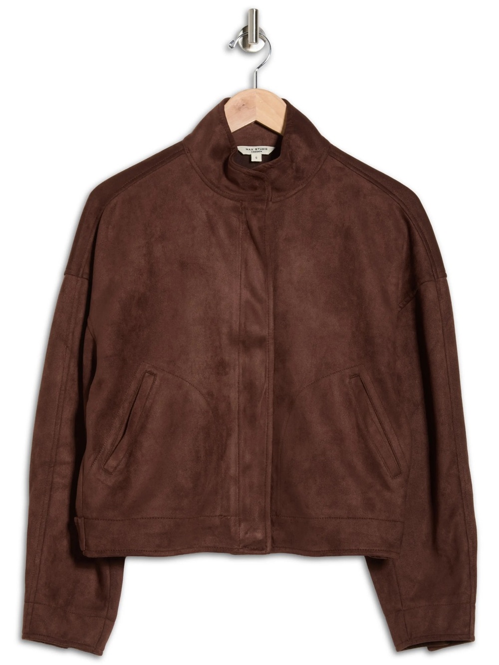 Max Studio Faux Suede Full Zip Jacket